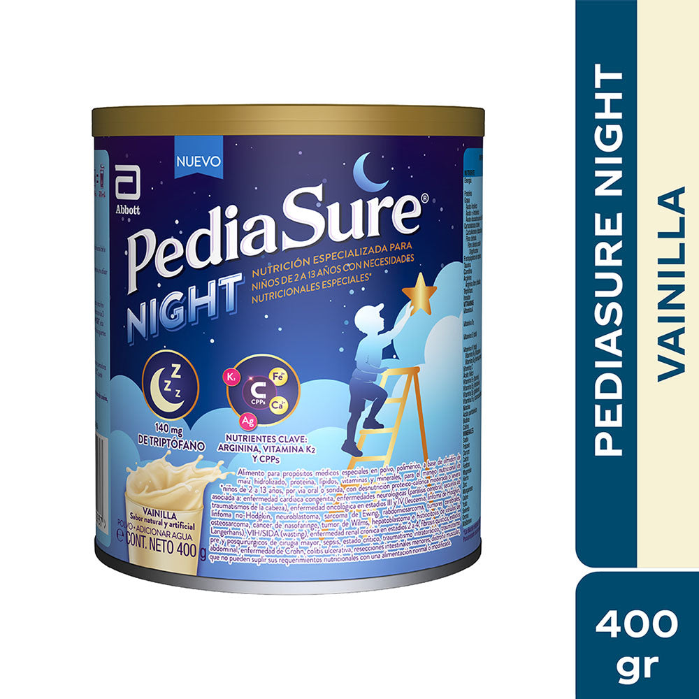 PEDIASURE NIGHT POLVO VAINILLA LATA 400 G