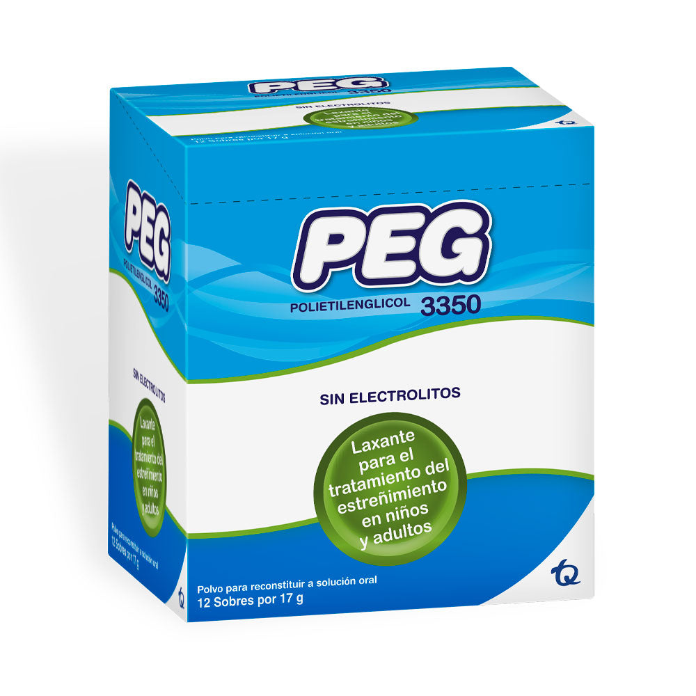 PEG POLIETILENGLICOL SOBRES 3350 CAJA X 12 UNDS