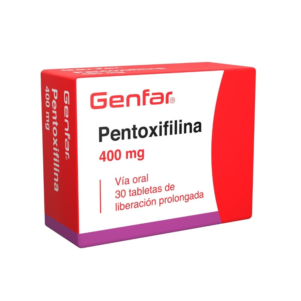 PENTOXIFILINA GENFAR TABLETAS 400 MG CAJA X 30 UNDS