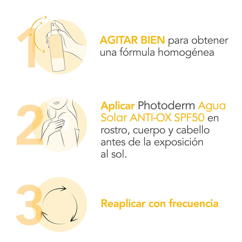 PHOTODERM AGUA SOLAR ANTI-OX SPF 50 BIODERMA SPRAY 200 ML