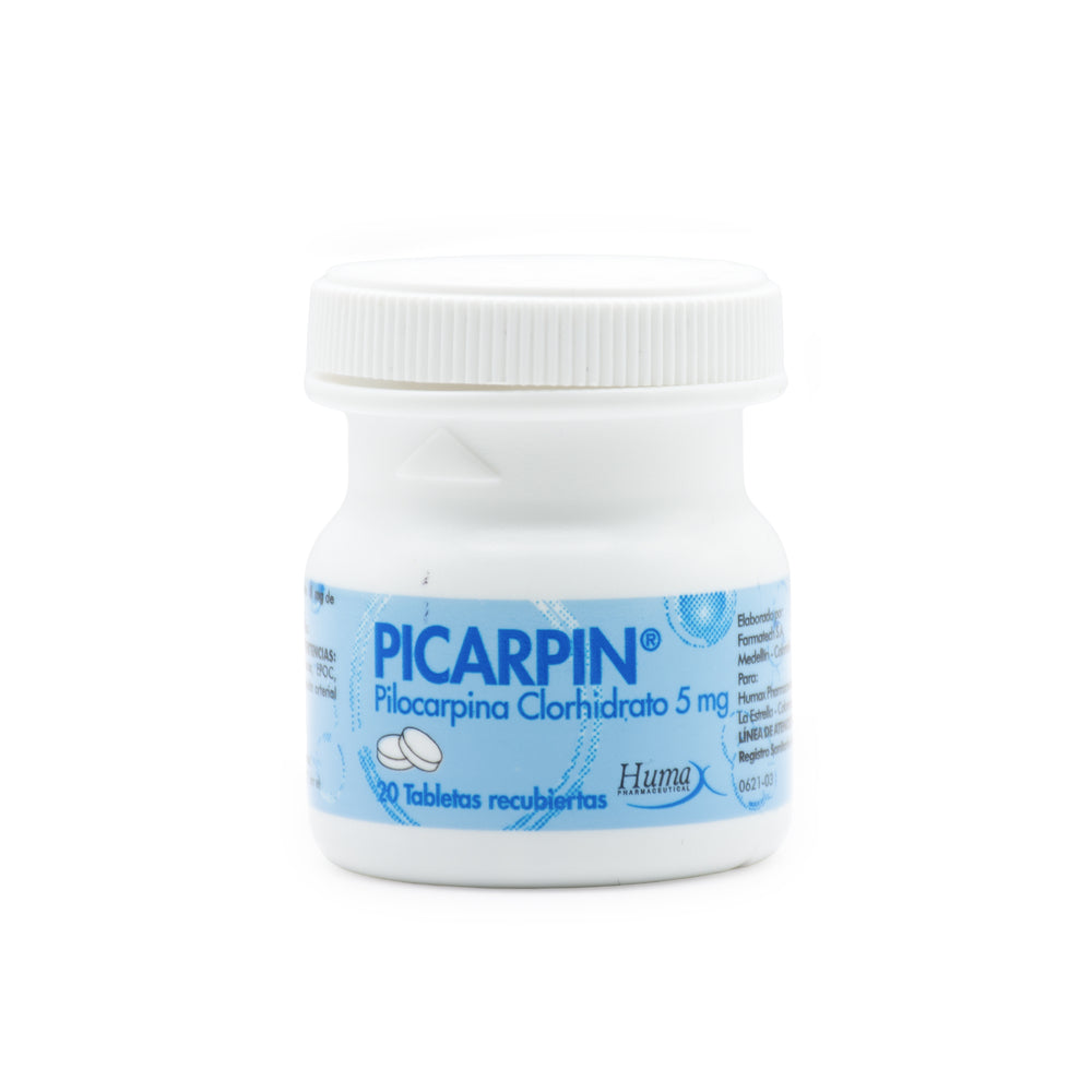 PICARPIN (PILOCARPINA) TABLETAS 5 MG FRASCO X 20 UNDS