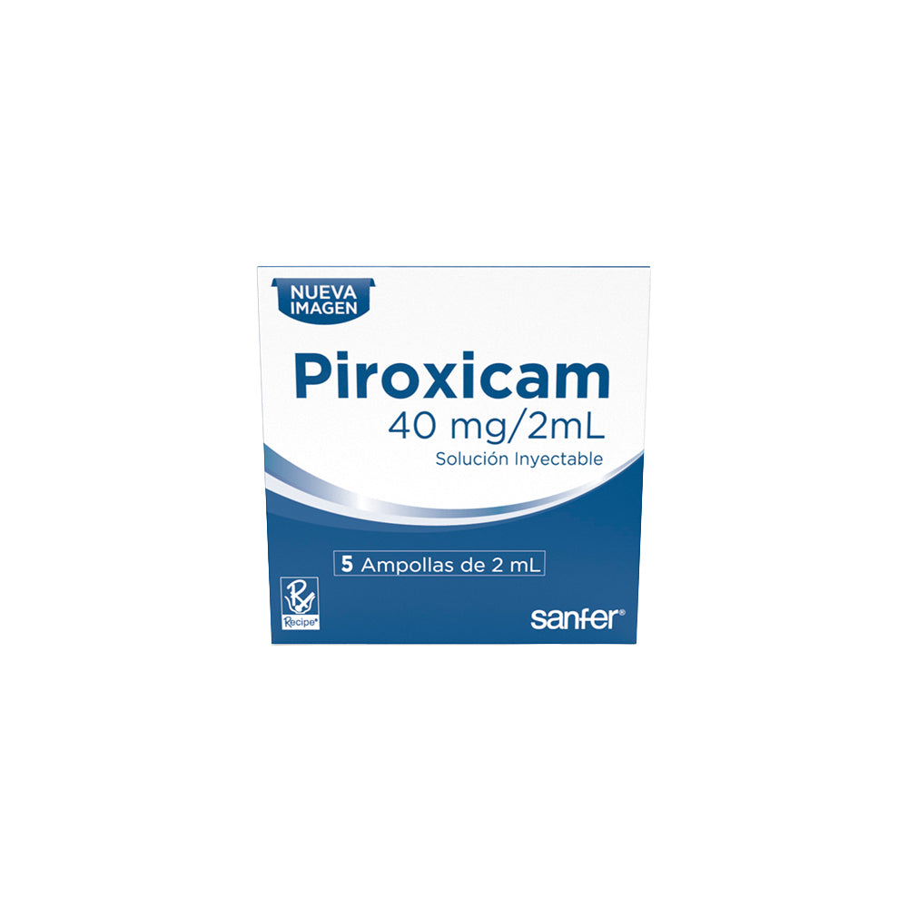 PIROXICAM SOLUCION INYECTABLE 40MG/2ML AMPOLLA X 5 UNDS