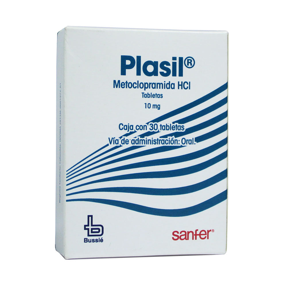 PLASIL TABLETAS 10 MG CAJA X 30 UNDS