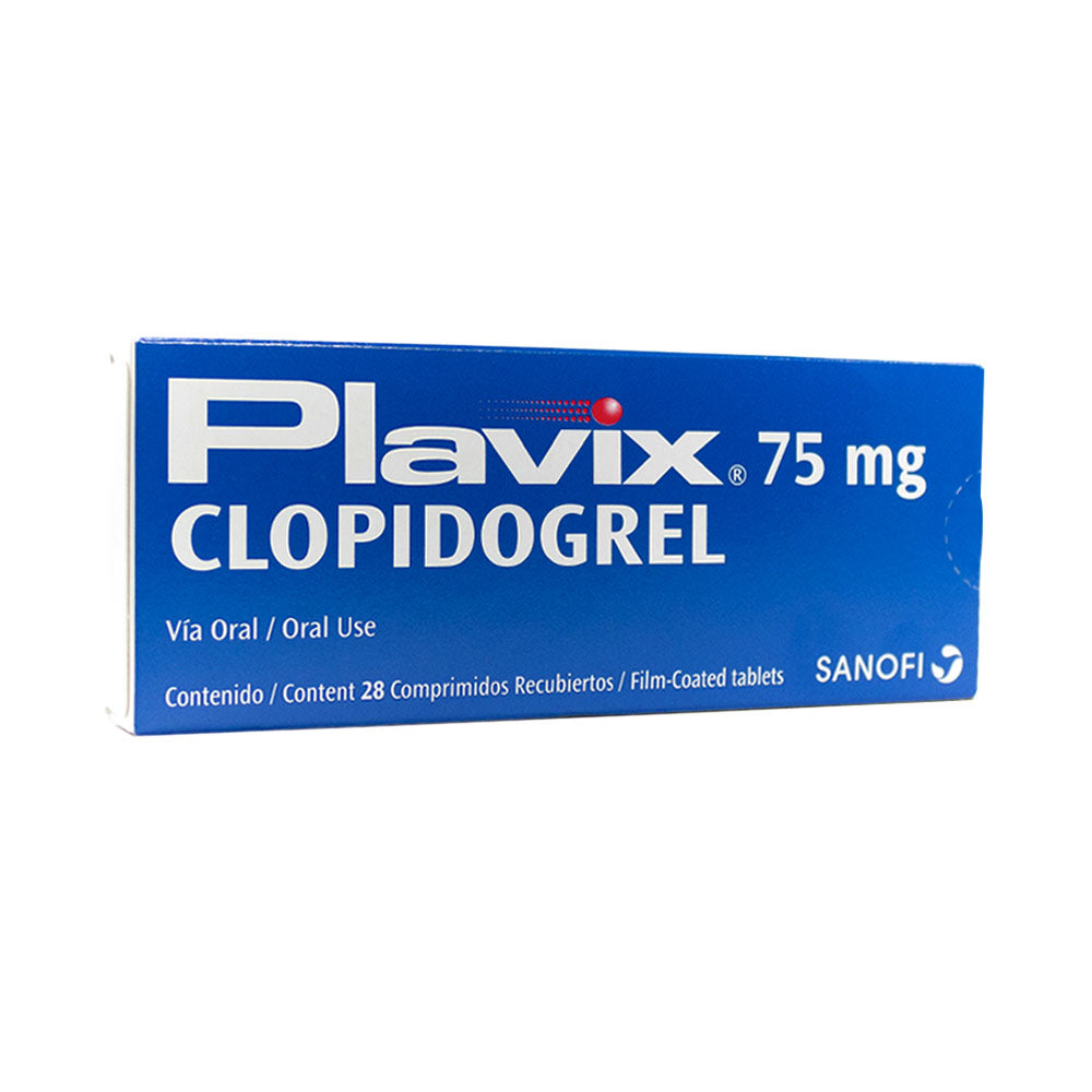 PLAVIX (RG) TABLETAS 75 MG CAJA X 28 UNDS