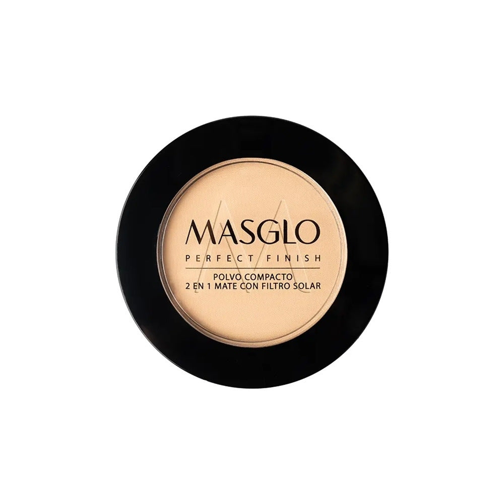 POLVO COMPACTO MASGLO PERFECT FINISH CLARO 1 CAJA 10 G