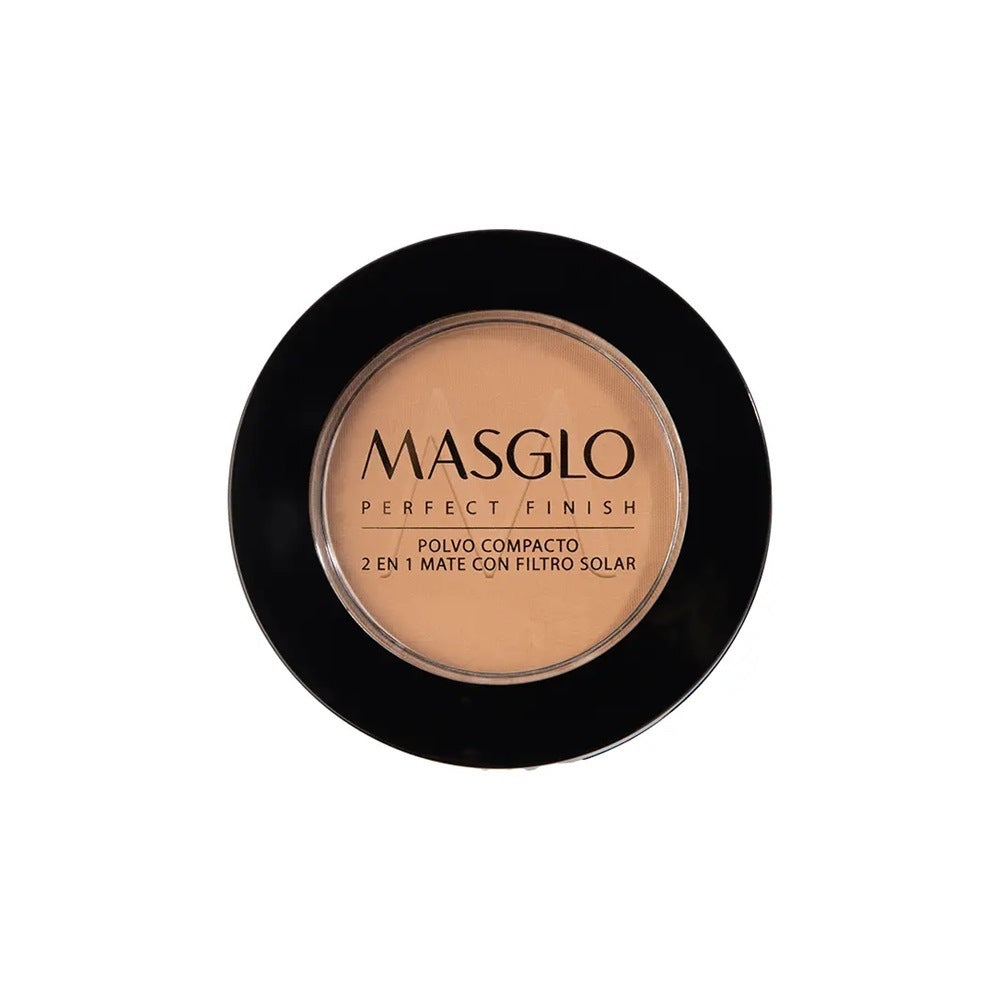 POLVO COMPACTO MASGLO PERFECT FINISH MEDIANO 1 CAJA 10 G