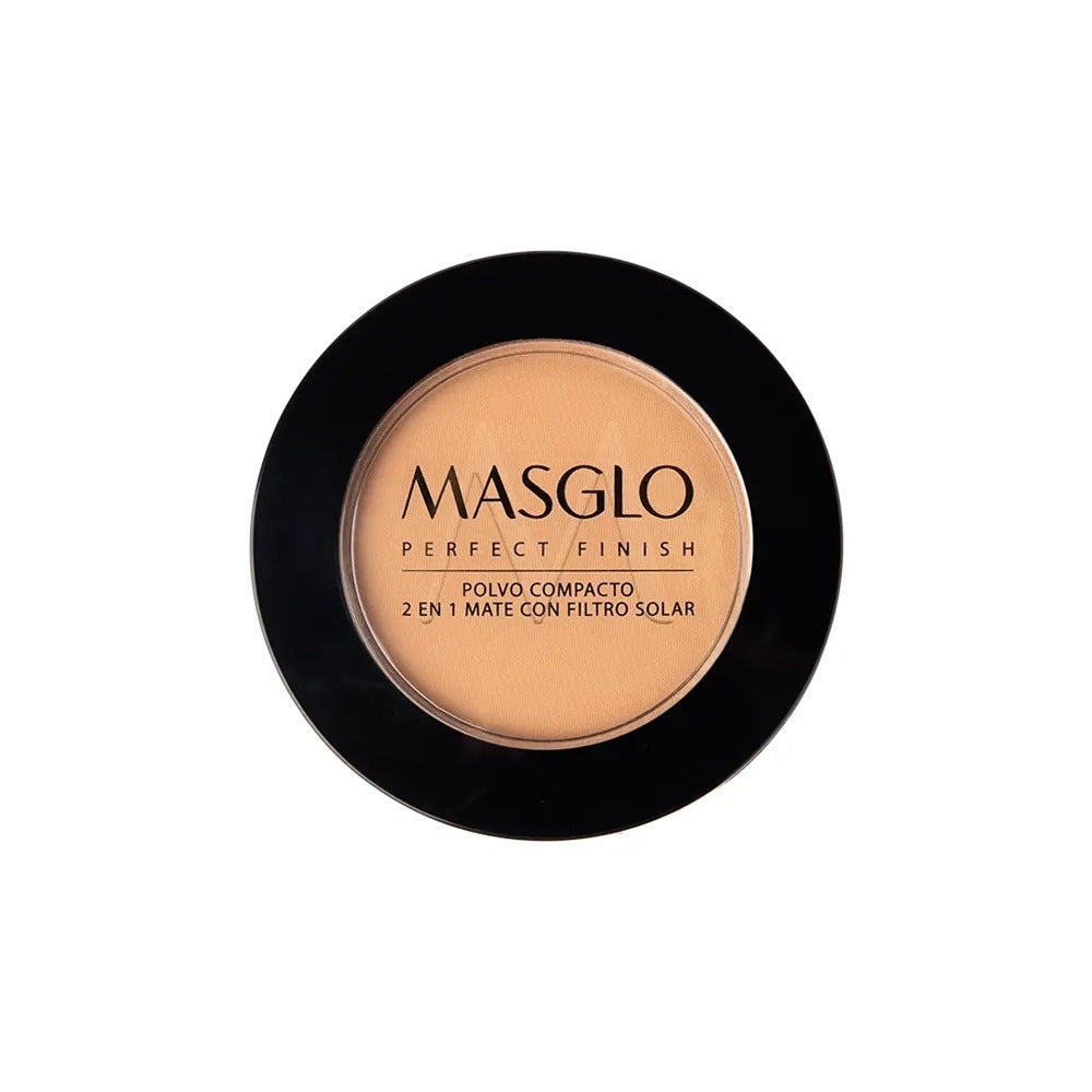 POLVO COMPACTO MASGLO PERFECT FINISH MEDIANO 2 CAJA 10 G