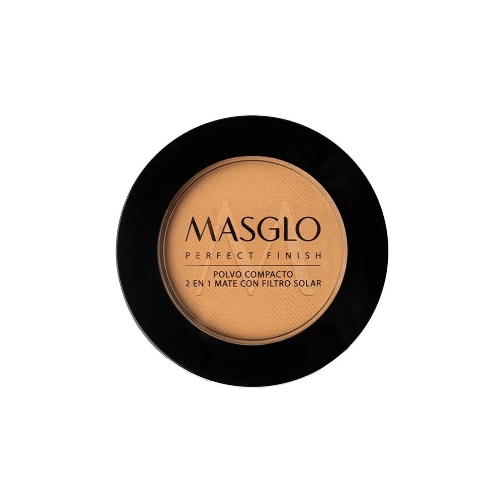 POLVO COMPACTO MASGLO PERFECT FINISH OSCURO 1 CAJA 10 G