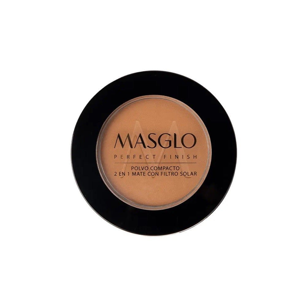 POLVO COMPACTO MASGLO PERFECT FINISH OSCURO 2 CAJA 10 G