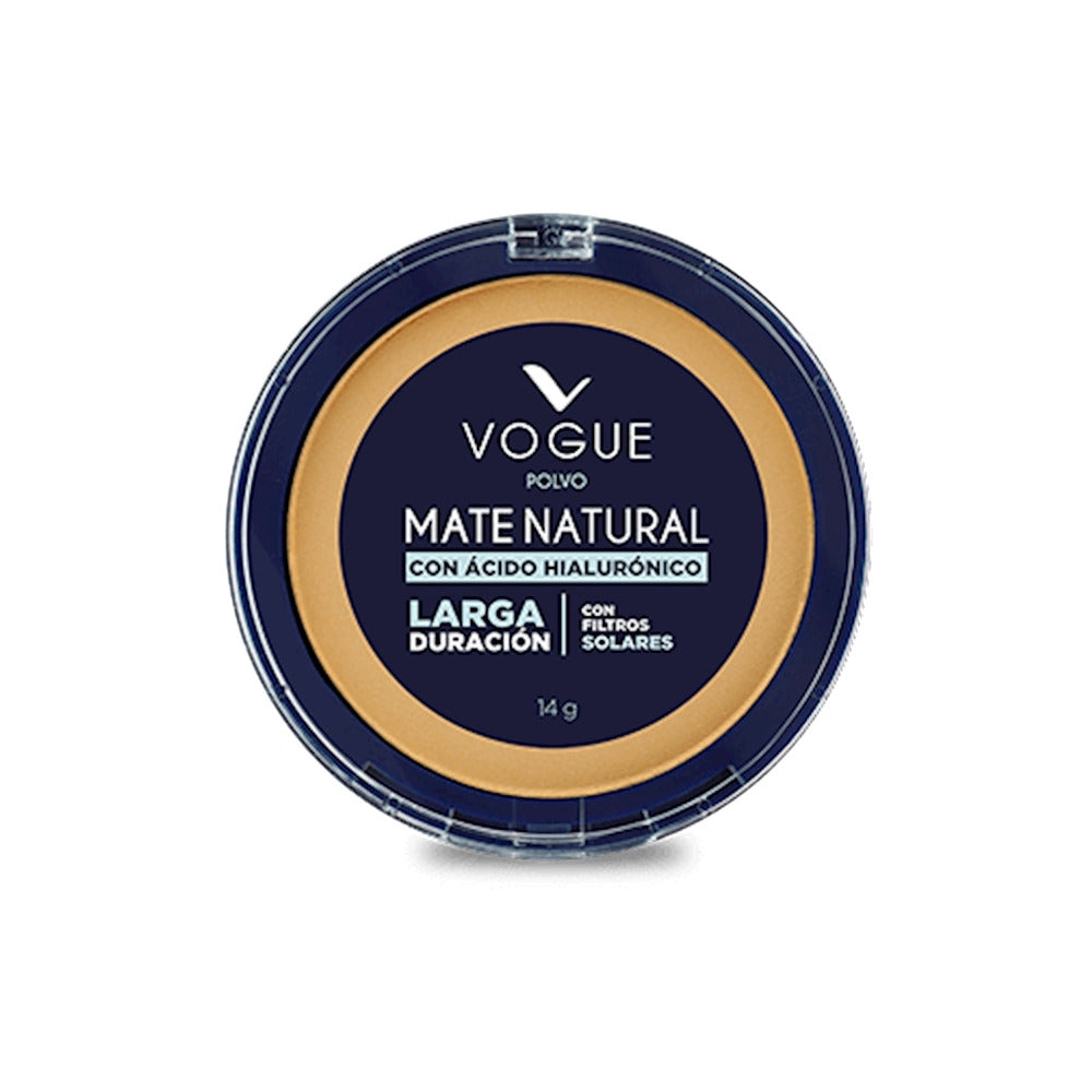 POLVO COMPACTO VOGUE MATE NAT. ACEITUNA 14 G