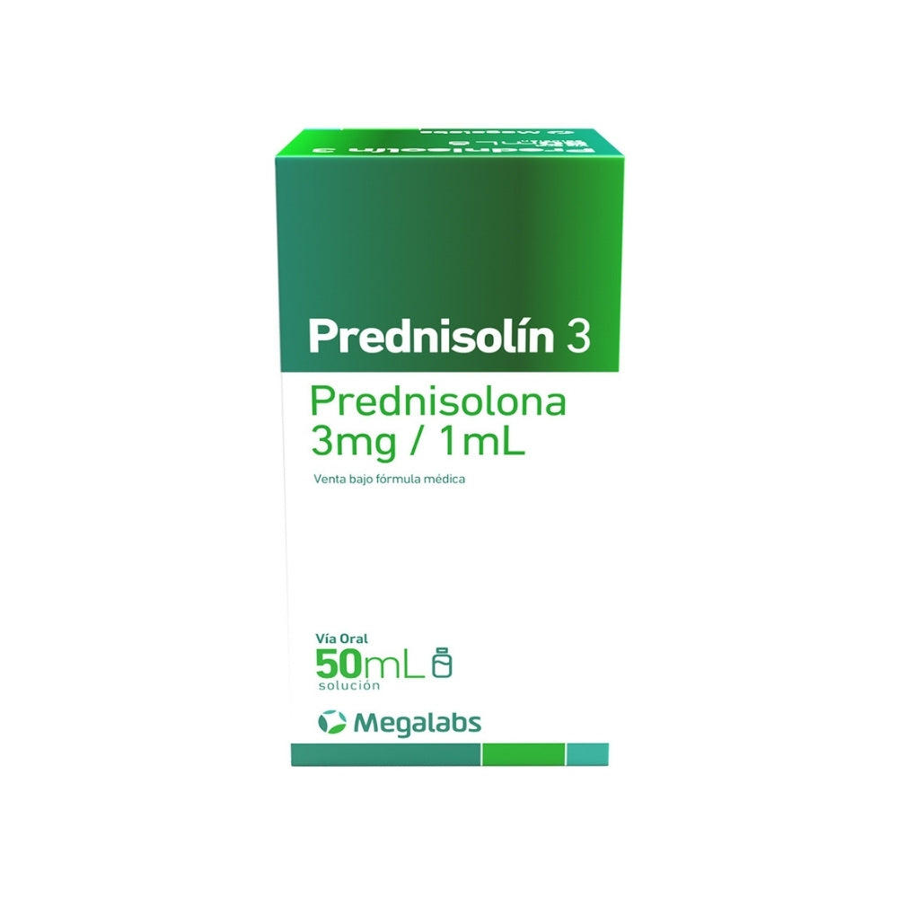 PREDNISOLIN 3+JERINGA DF 10ML SOLUCION ORAL 3MG/1ML FRASCO 50 ML