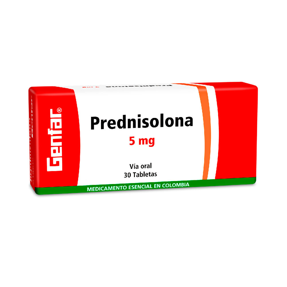 PREDNISOLONA GENFAR TABLETAS 5 MG CAJA X 30 UNDS