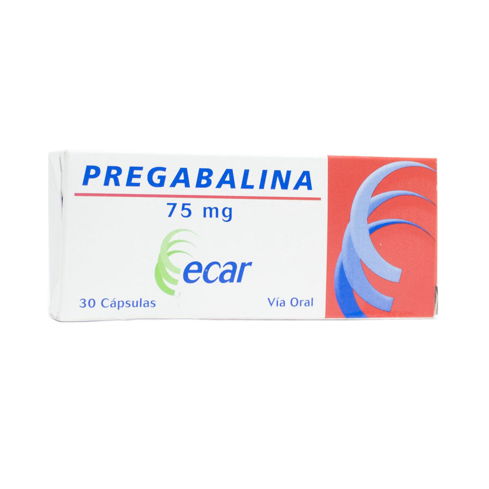 PREGABALINA ECAR (RG) CAPSULAS 75 MG CAJA X 30 UNDS