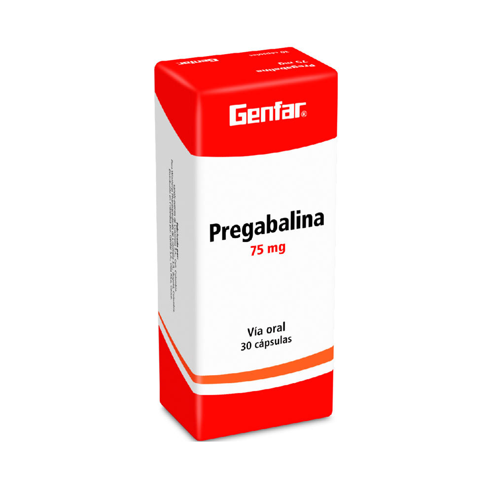 PREGABALINA GENFAR (RG) CAPSULAS 75 MG CAJA X 30 UNDS