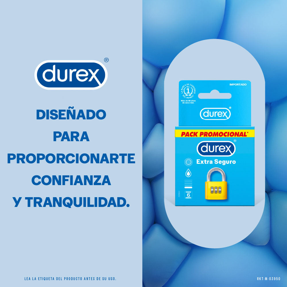 PRESERVATIVOS DUREX EXTRASEGURO CAJA X 6 UNDS