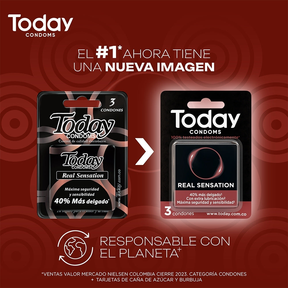 PRESERVATIVOS TODAY REAL SENSATION CAJA X 3 UND