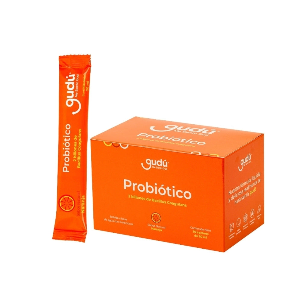 PROBIOTICO GUDÚ LIQUIDO NARANJA CAJA X 30 SACHETS