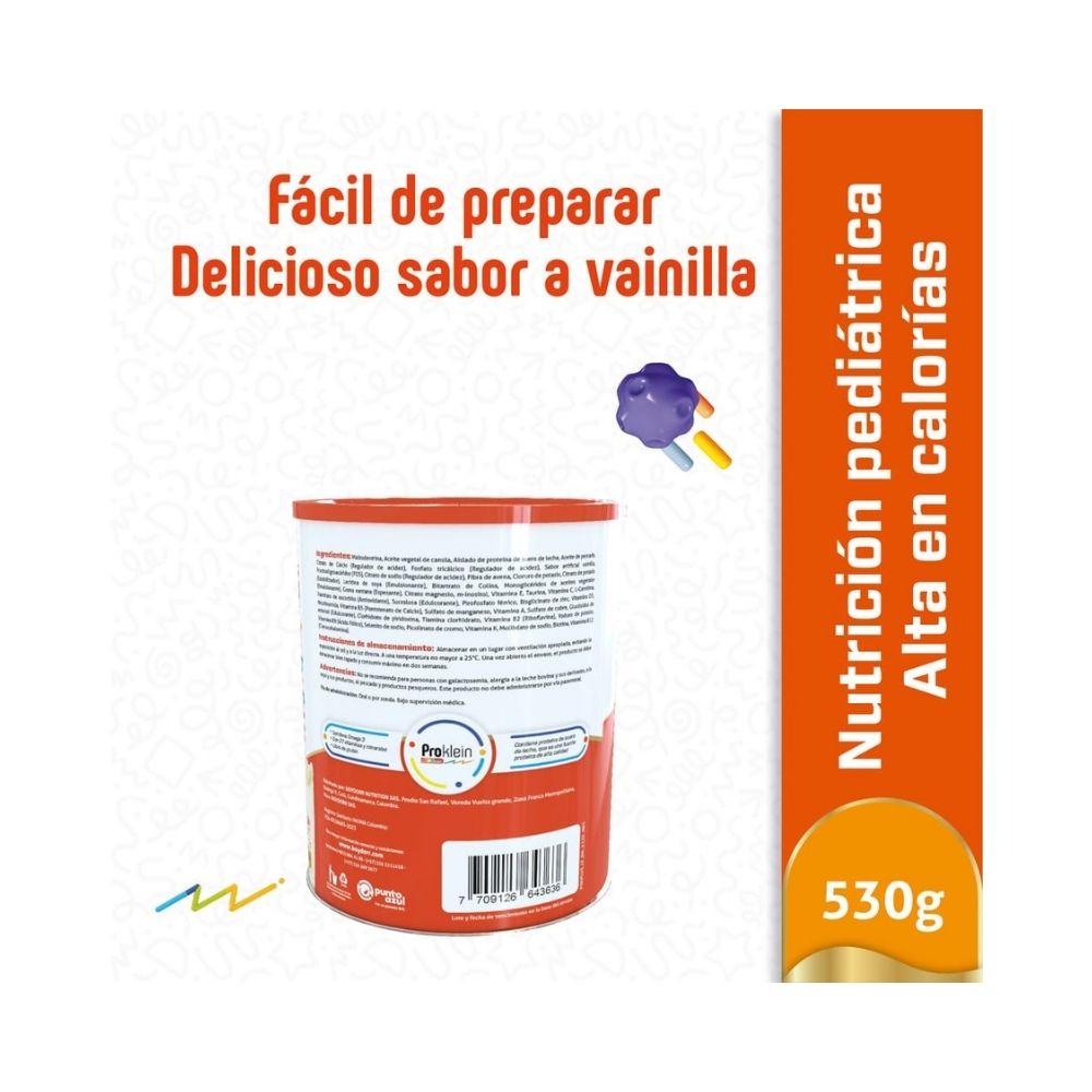 PROKLEIN KIDS PLUS POLVO VAINILLA LATA 530 G