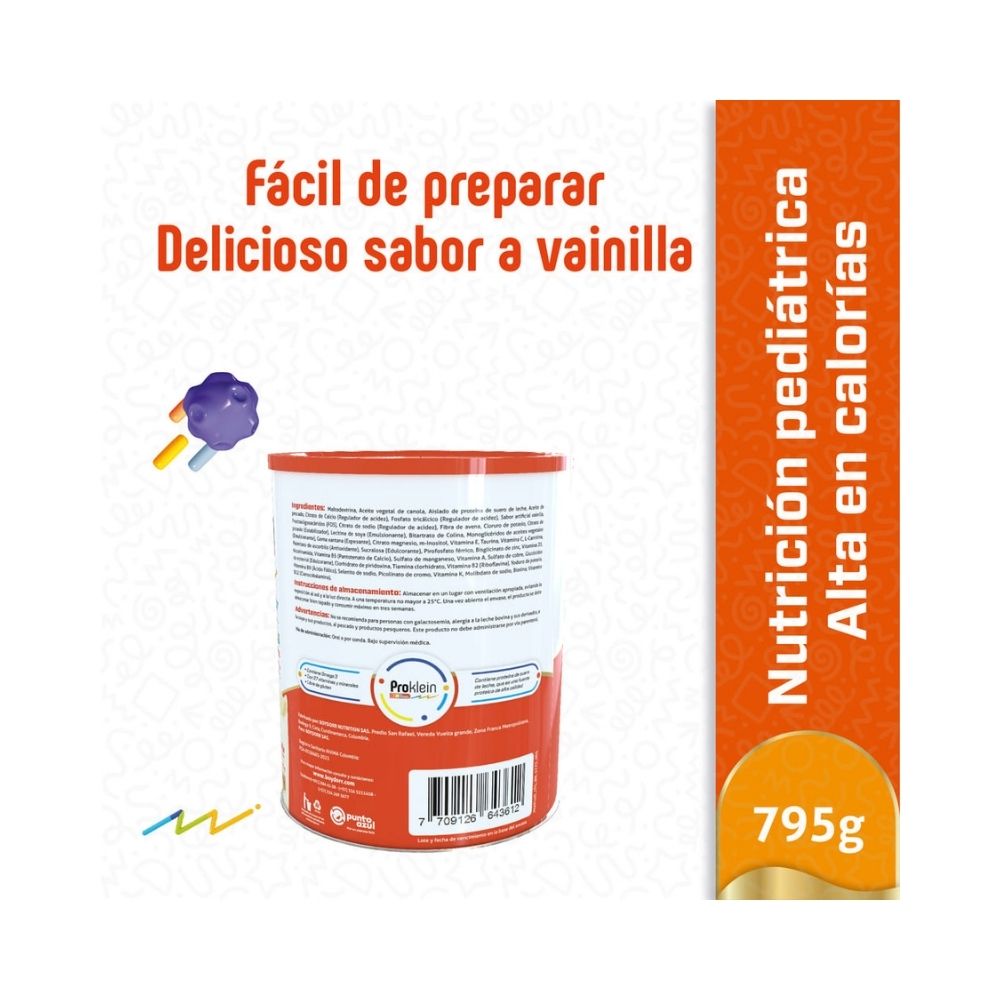PROKLEIN KIDS PLUS POLVO VAINILLA LATA 795 G