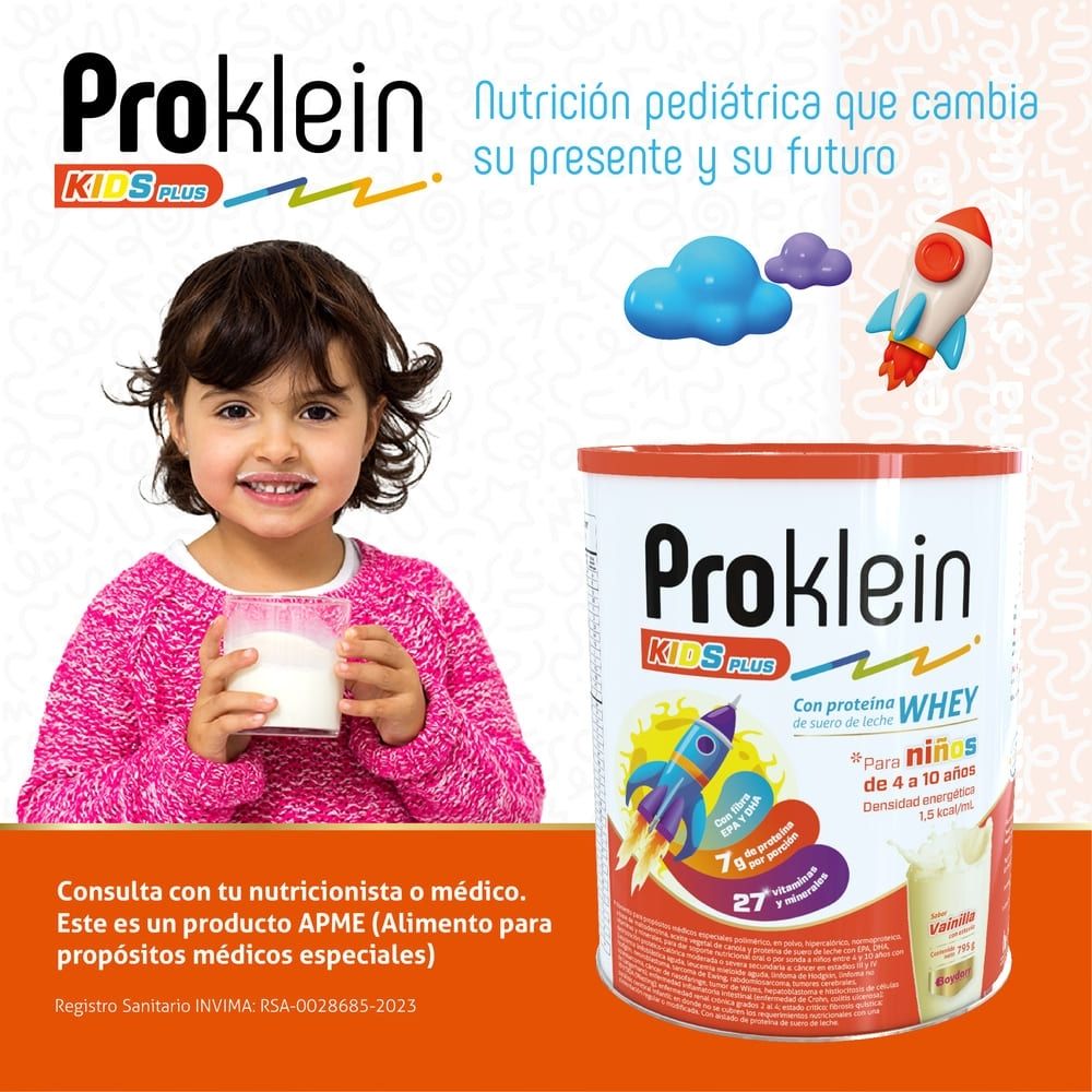 PROKLEIN KIDS PLUS POLVO VAINILLA LATA 795 G