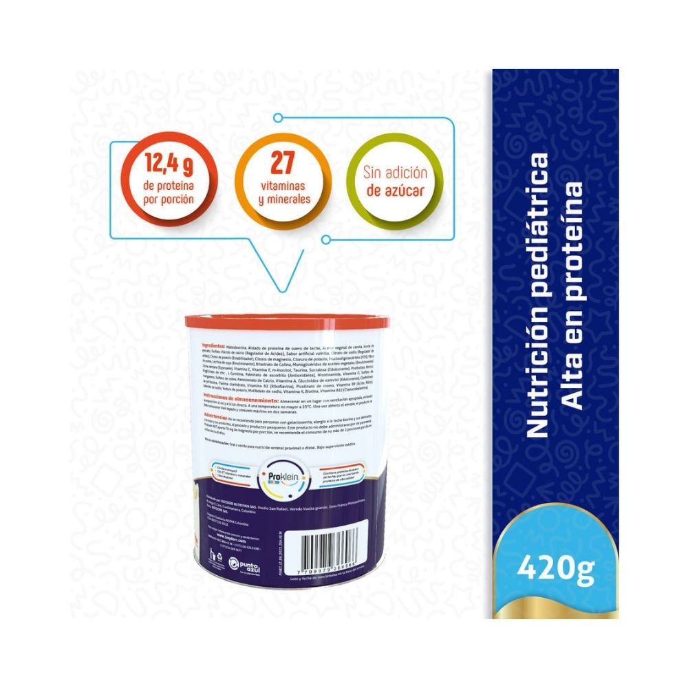 PROKLEIN NET POLVO VAINILLA LATA 420 G
