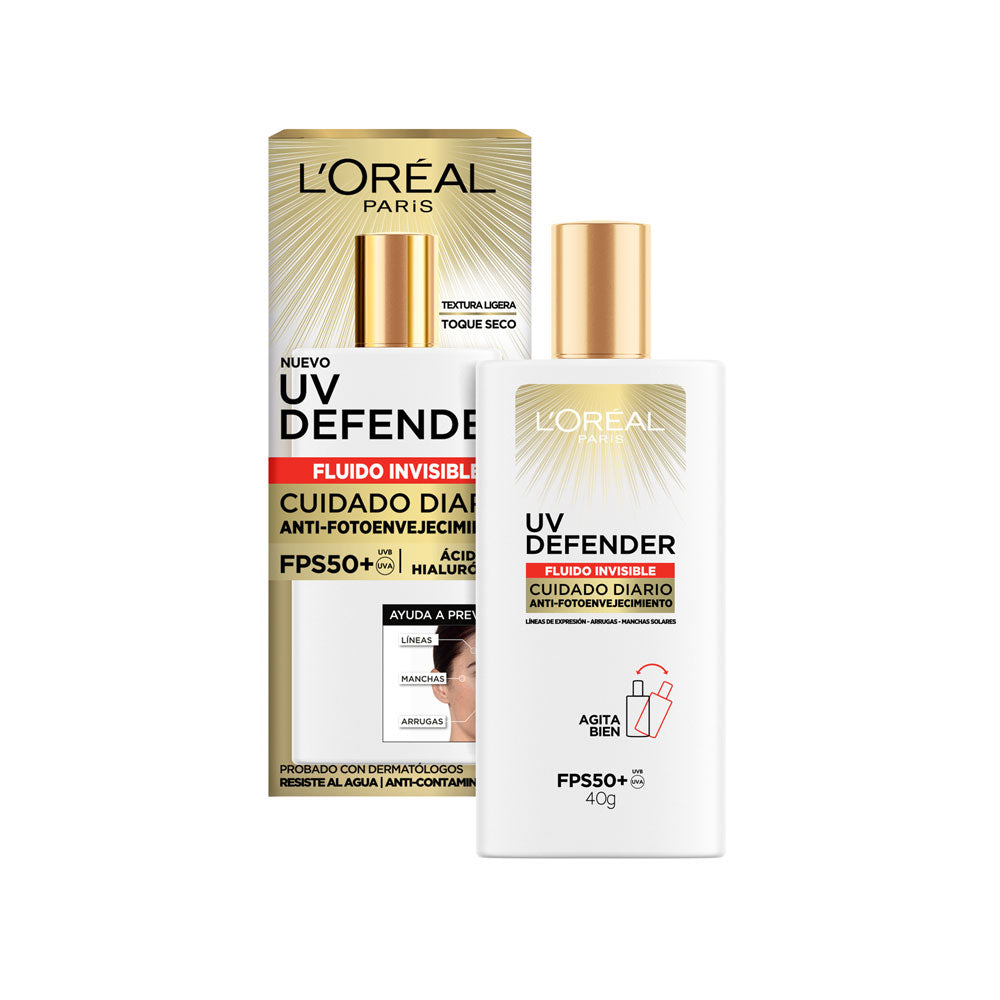 PROTECTOR SOLAR LOREAL UV DEFENDER FLUIDO INVISIBLE FRASCO 40 G