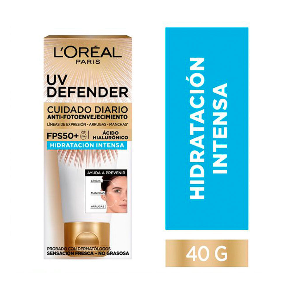 PROTECTOR SOLAR LOREAL UV DEFENDER HYDRATION TUBO 40 ML