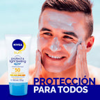 PROTECTOR SOLAR NIVEA SUN FACE LIGHT FEEL SPF 50 TUBO 50 ML