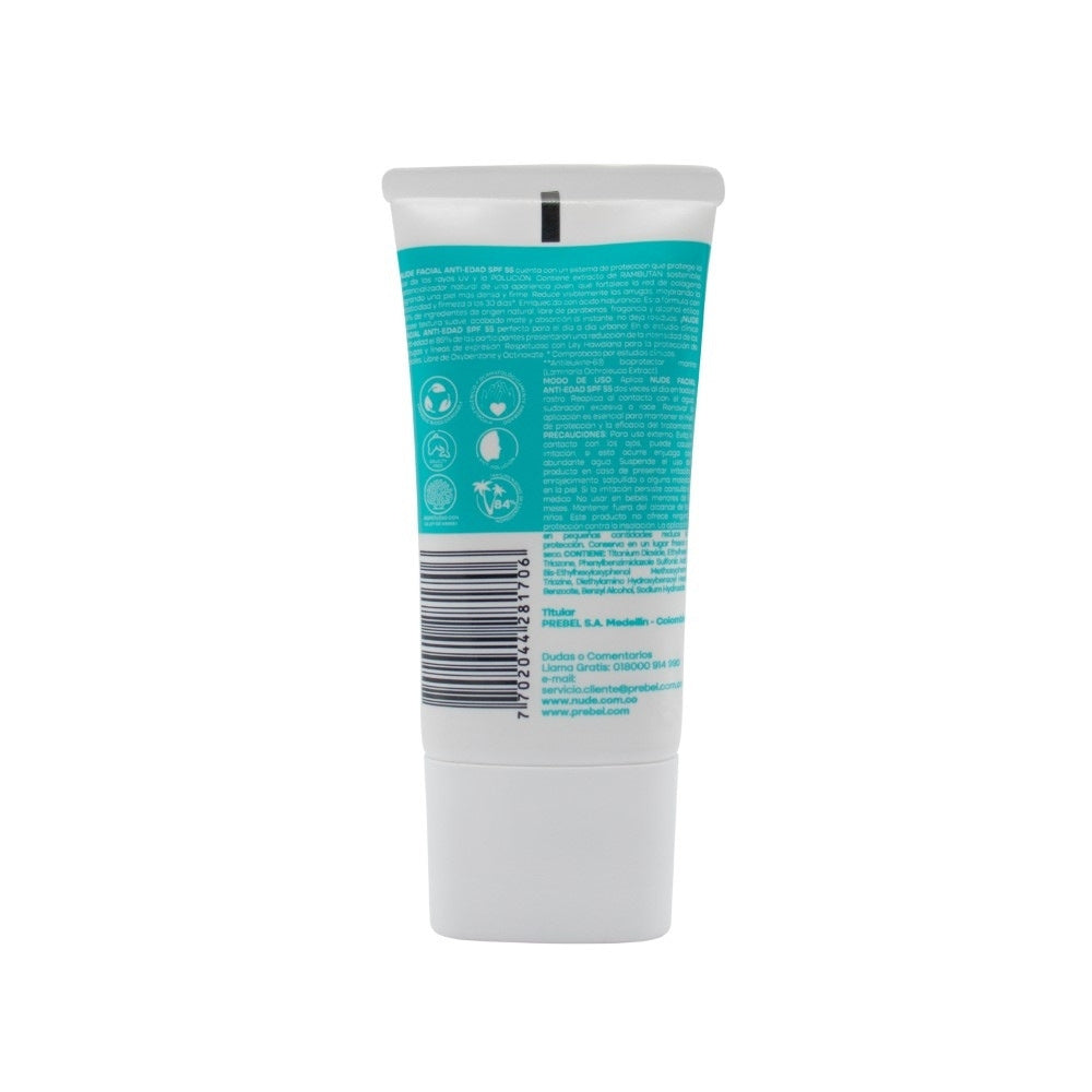 PROTECTOR SOLAR NUDE ANTIEDAD CAJA 40 ML
