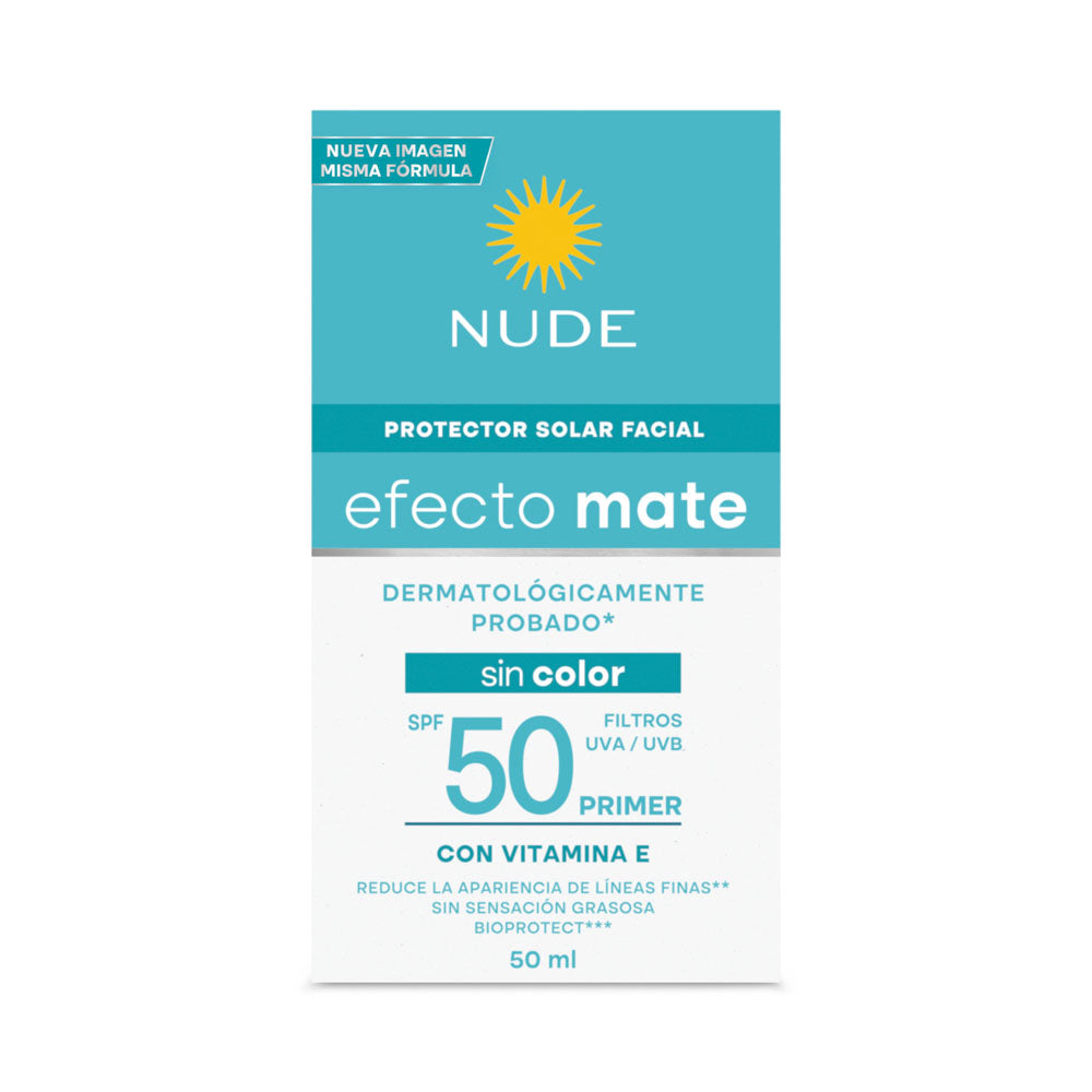PROTECTOR SOLAR NUDE FACIAL MATE SPF 50 CAJA 50 ML