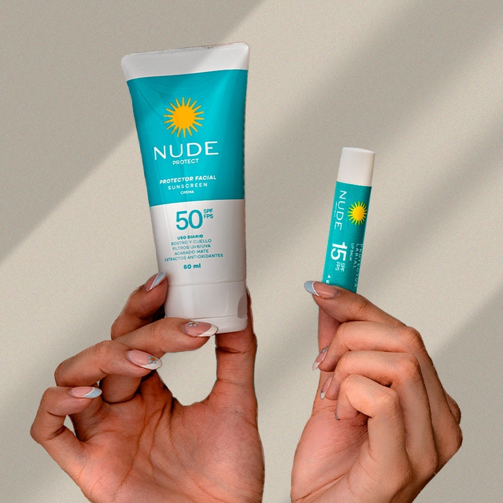 PROTECTOR SOLAR NUDE FACIAL SPF 50 GTS LABIAL TUBO 60 ML
