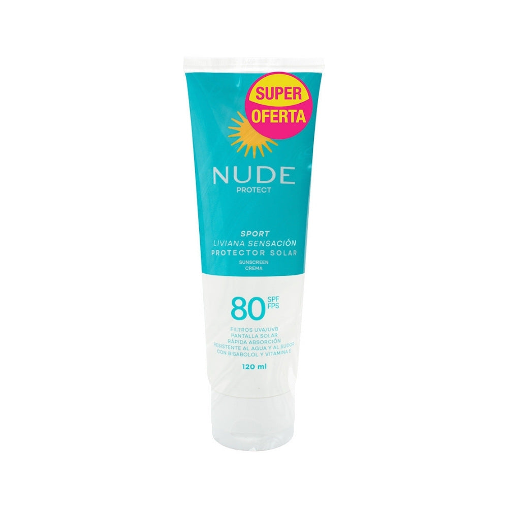 PROTECTOR SOLAR NUDE LIVIANA SENS SPF 80 TUBO 2 X 120 ML