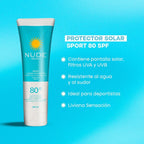 PROTECTOR SOLAR NUDE LIVIANA SENS SPF 80 TUBO 2 X 120 ML