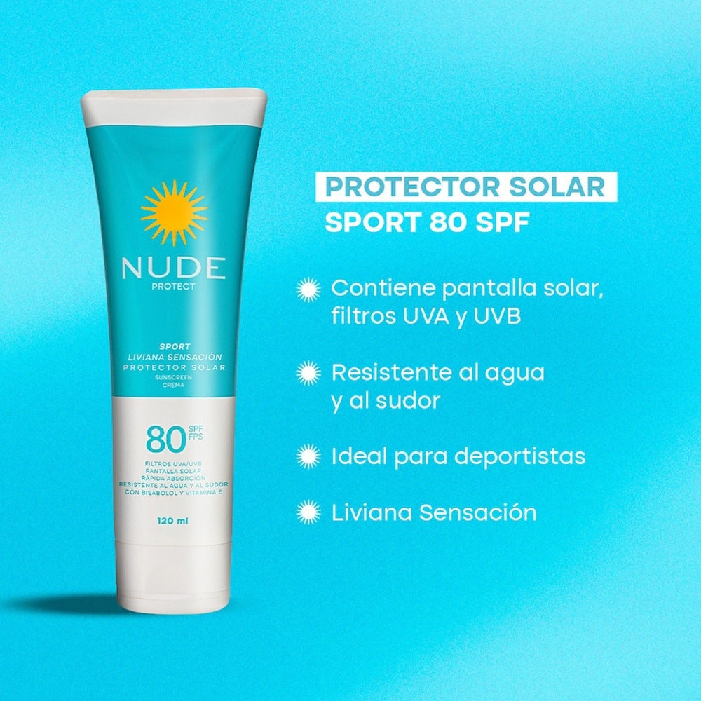 PROTECTOR SOLAR NUDE LIVIANA SENS SPF 80 TUBO 2 X 120 ML