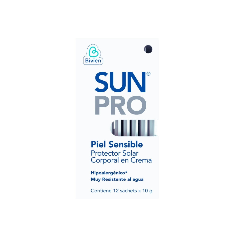 PROTECTOR SOLAR SUN PRO CORPORAL EN CREMA SPF 80 CAJA X 12 SACHET