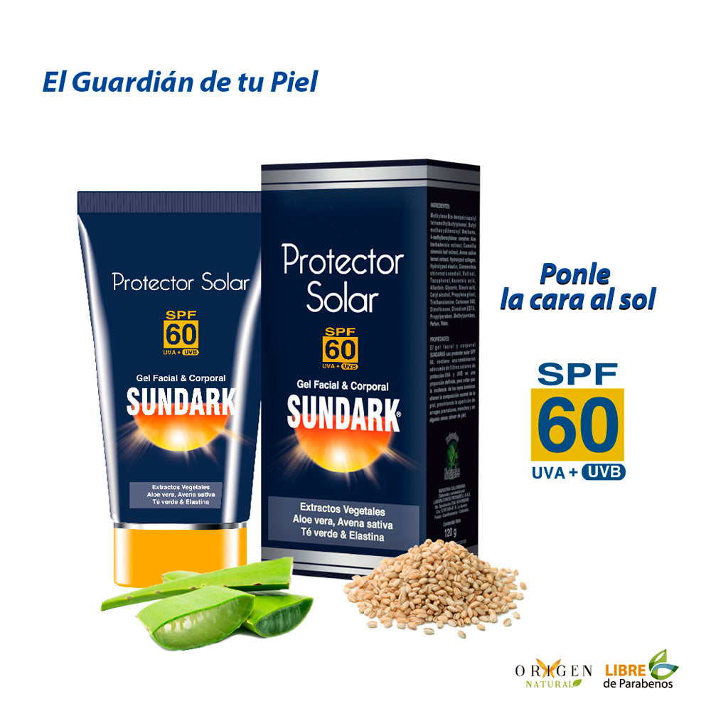PROTECTOR SOLAR SUNDARK GEL SPF 60 CAJA 120 G