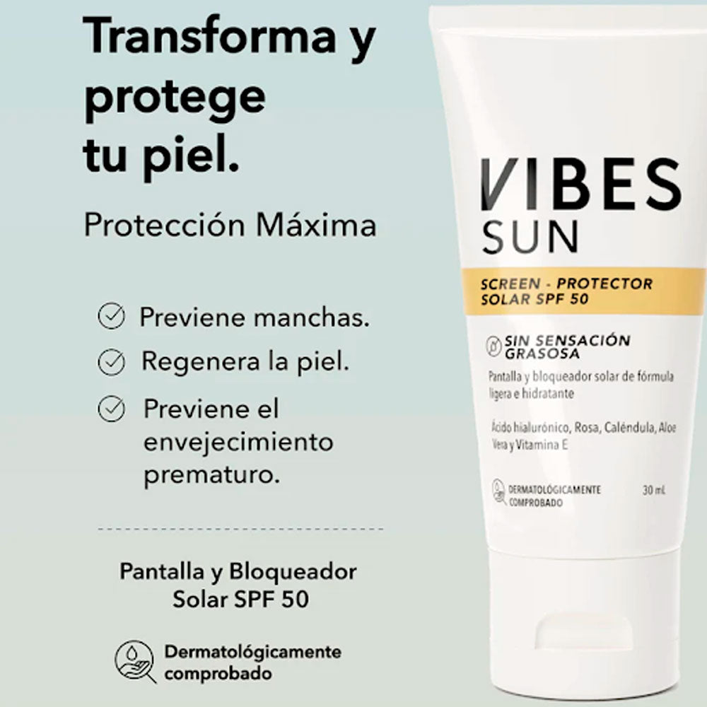 PROTECTOR SOLAR UN MINI VIBES SPF 50 TUBO 30 ML