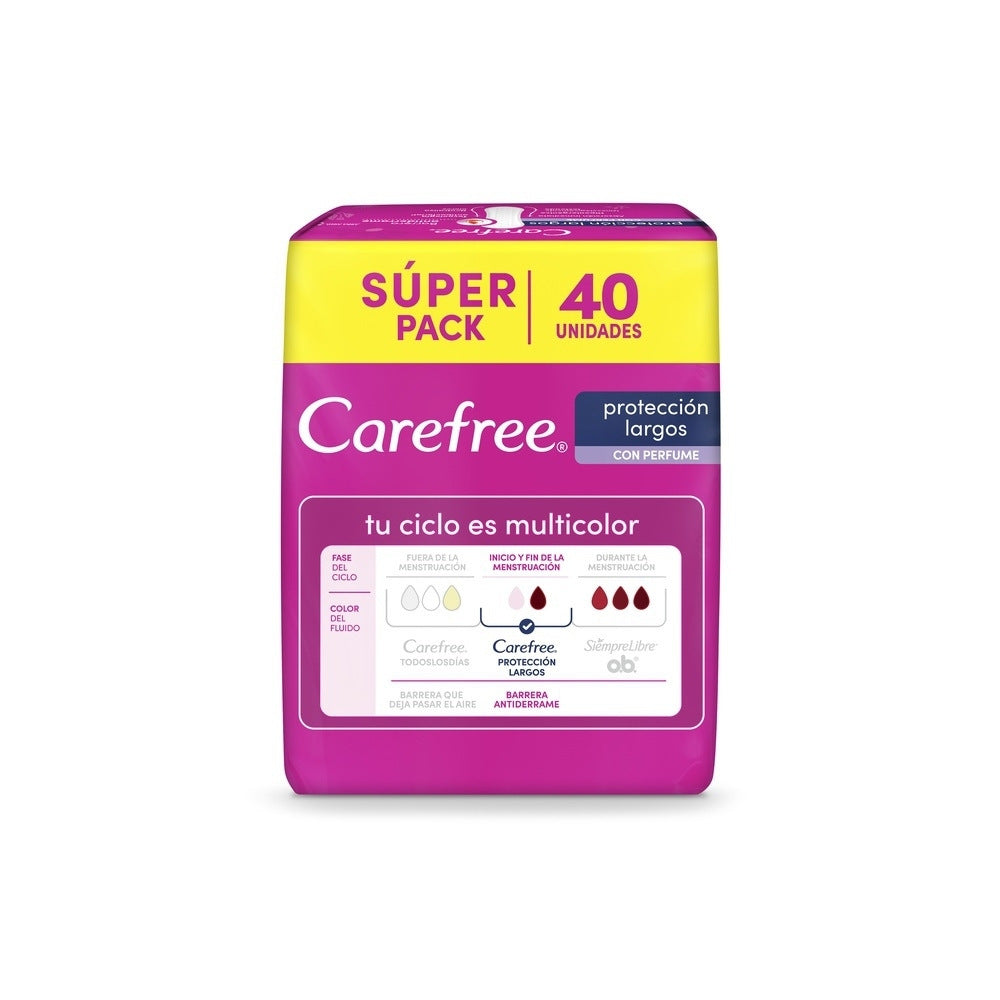 PROTECTORES CAREFREE PROTECCION LARGOS BOLSA X 40 UNDS