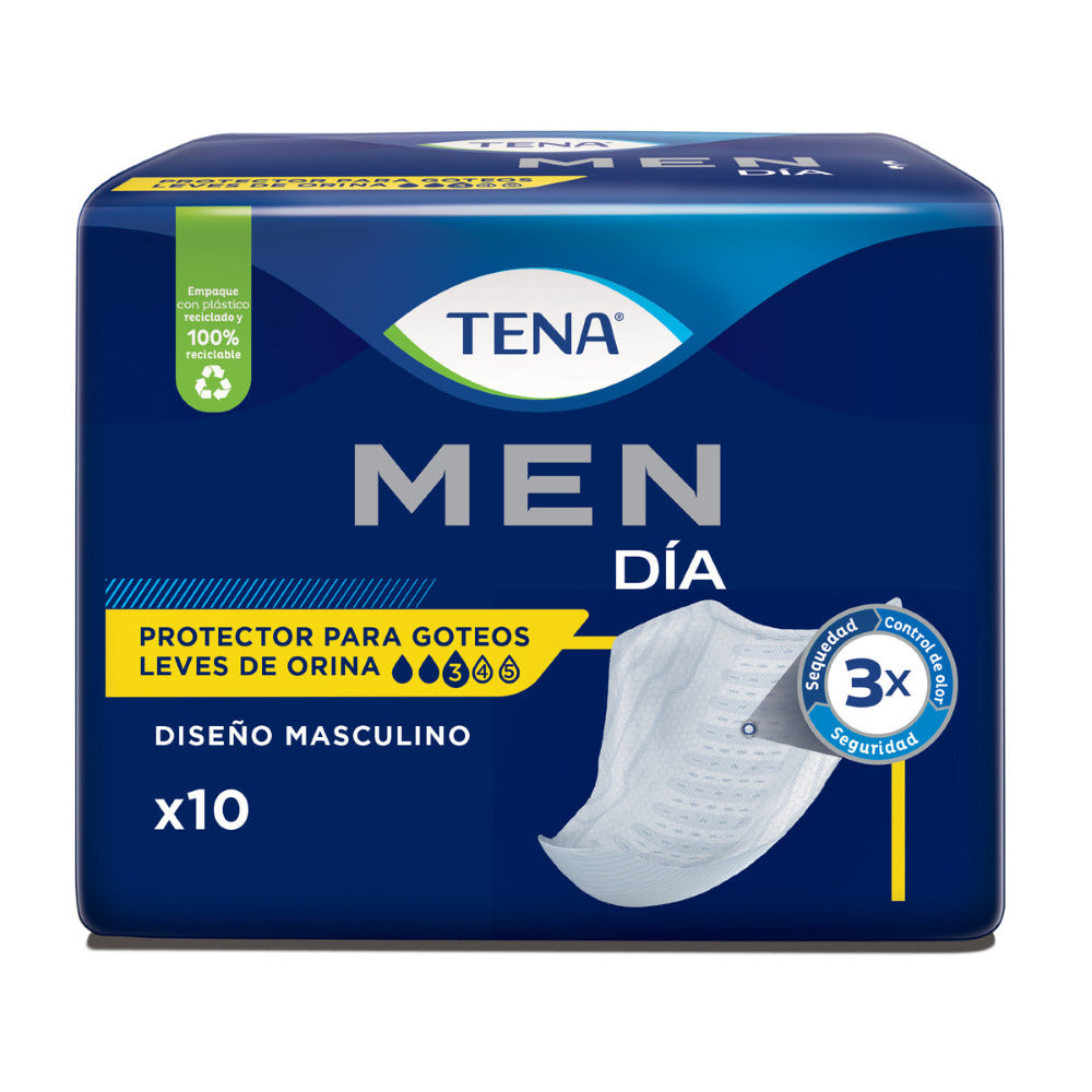 PROTECTORES MASCULINOS TENA MEN DIA BOLSA X 10 UNDS