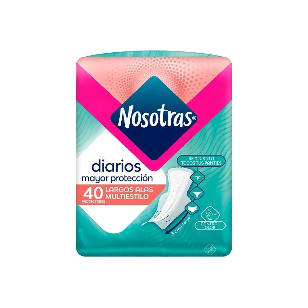PROTECTORES NOSOTRAS LARGOS ALAS+++ MULTIESTILO CAJA X 40 UNDS