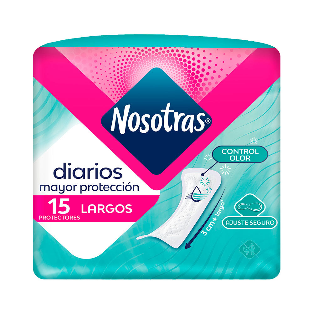 PROTECTORES NOSOTRAS LARGOS BOLSA X 15 UNDS