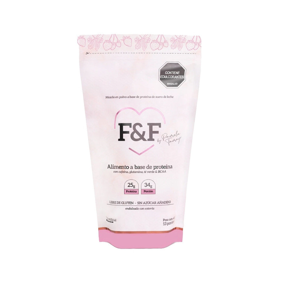PROTEINA F&F POLVO FRESA BOLSA 442 G