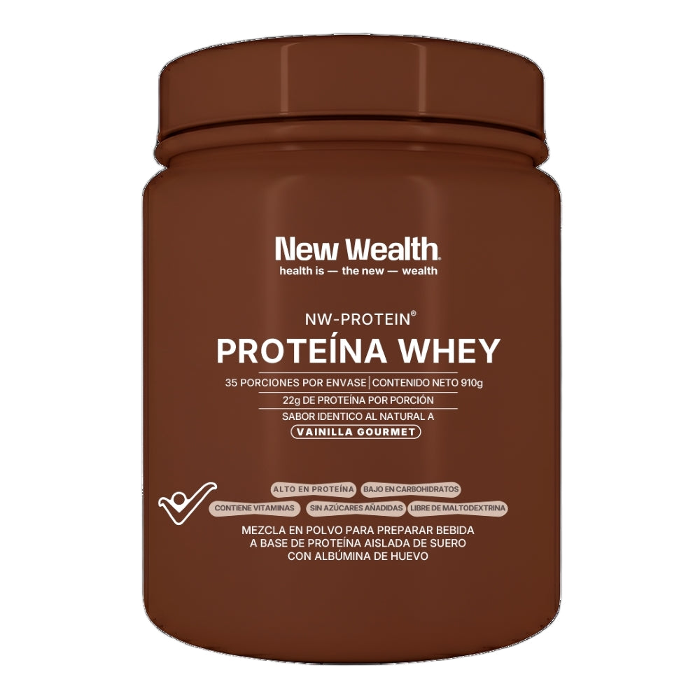 PROTEINA WHEY VAINILLA GOURMET NEW WEALTH POTE 910 G