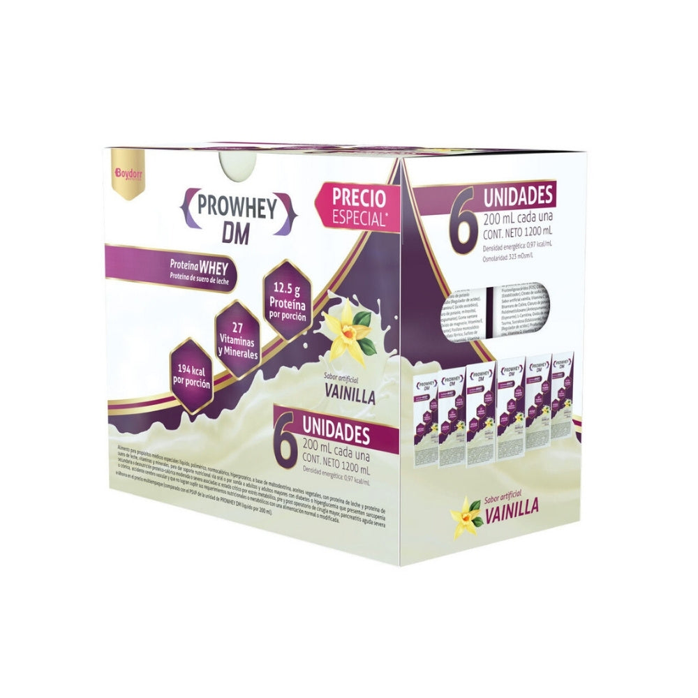 PROWHEY DM LIQUIDO P.E VAINILLA PACK X 6 UNDS