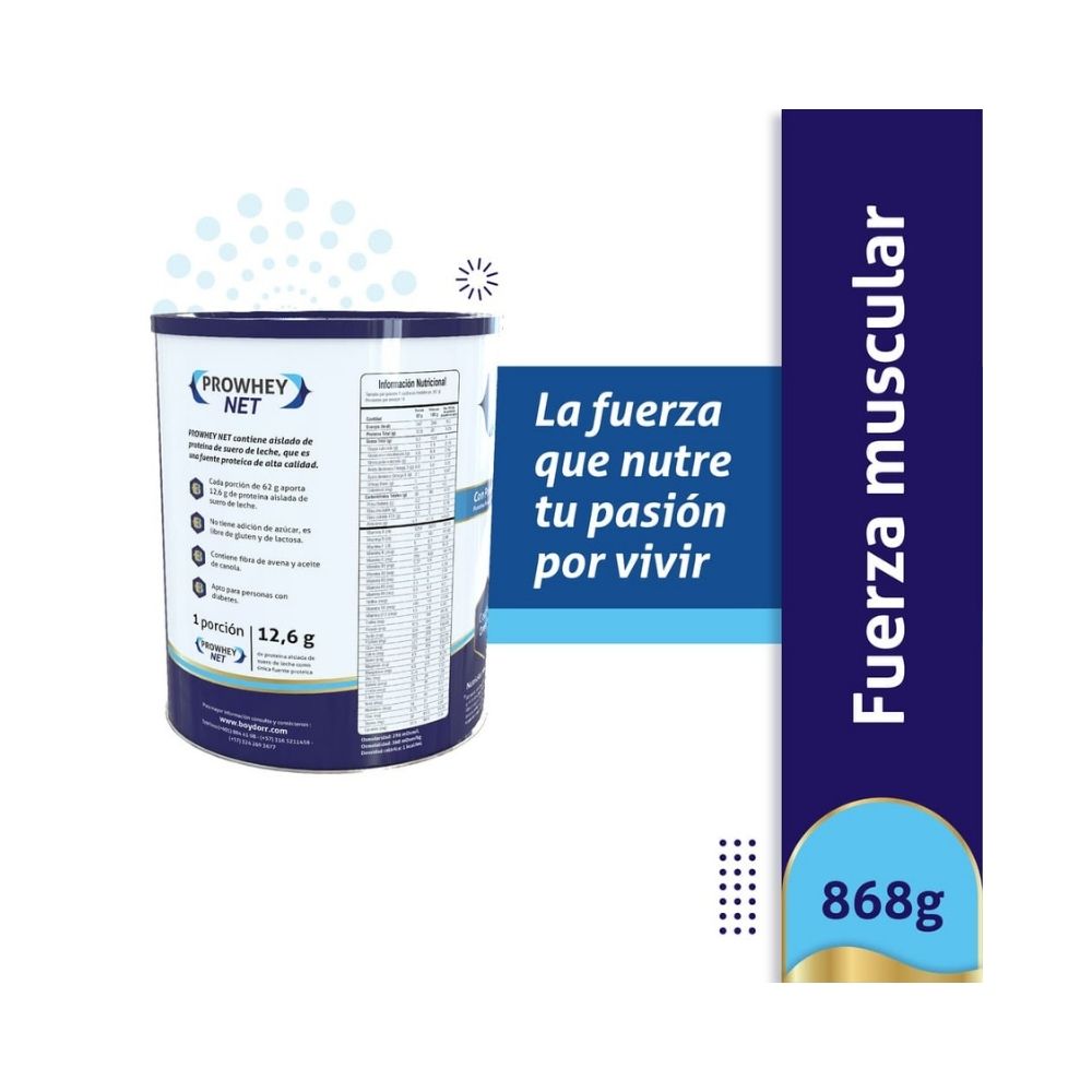 PROWHEY NET POLVO VAINILLA LATA 868 G