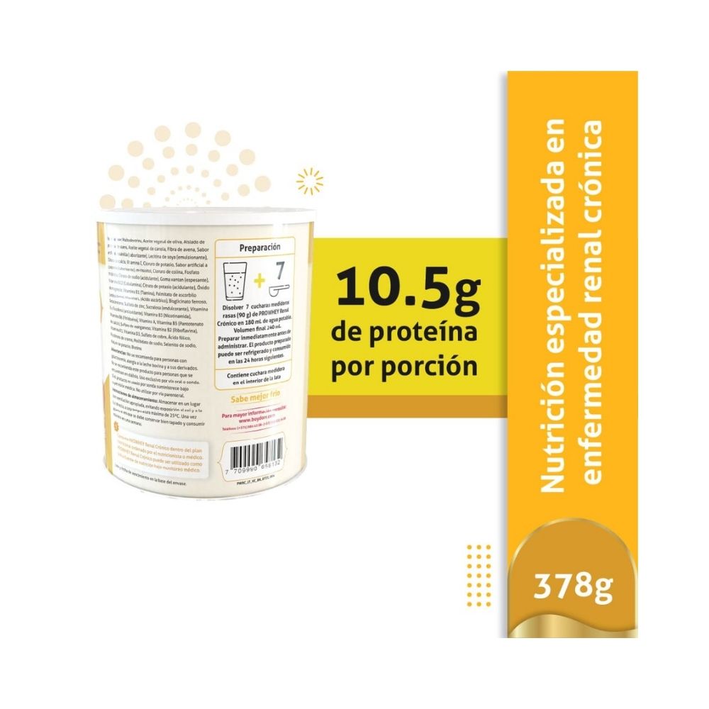 PROWHEY RENAL CRONICO POLVO VAINILLA CARAMELO LATA 378G