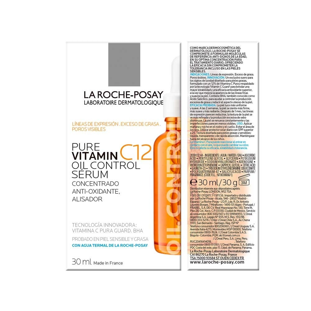 PURE VITAM C12 LA ROCHE POSAY SERUM OIL CONTROL FRASCO 30 ML