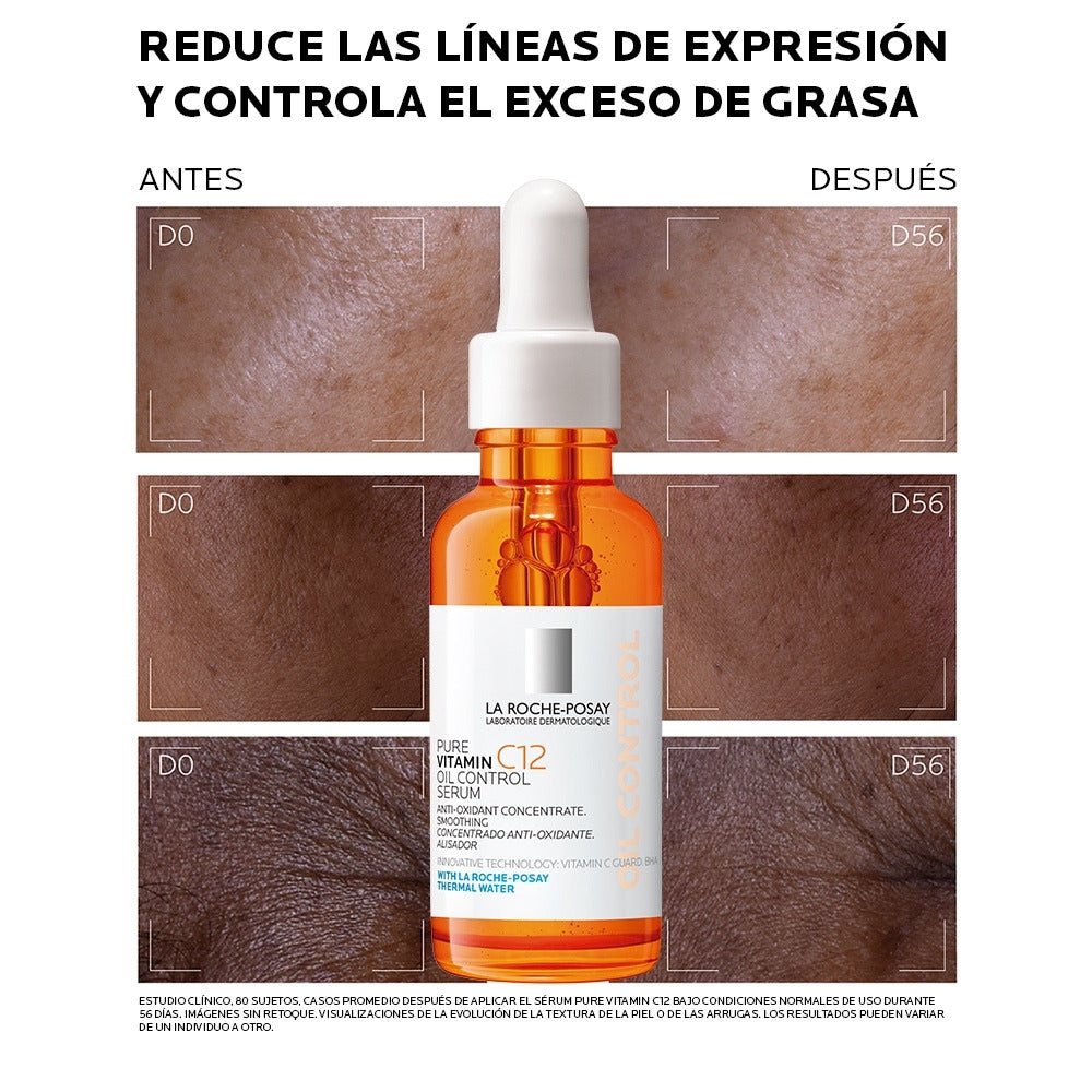 PURE VITAM C12 LA ROCHE POSAY SERUM OIL CONTROL FRASCO 30 ML