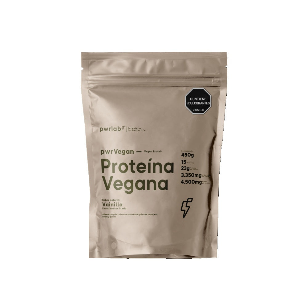 PWR PROTEINA VEGANA POLVO VAINILLA DOYPACK 450 G