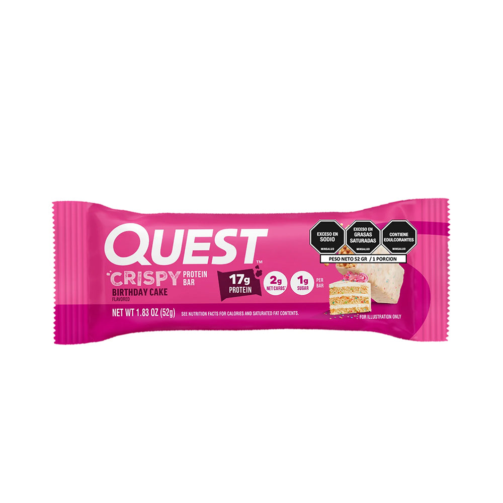 QUEST BARRA DE PROTEINA HERO TORTA DE CUMPLEAÑOS BOLSA 60 G